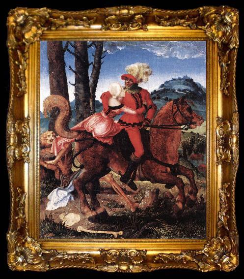 framed  BALDUNG GRIEN, Hans The Knight, the Young Girl, and Death ddww, ta009-2